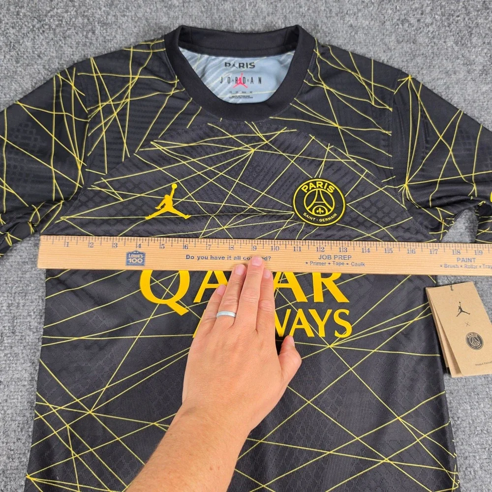 Jordan PSG Fourth Jersey Mens XS Black Yellow Dri-FIT ADV DR3797-010 NWT